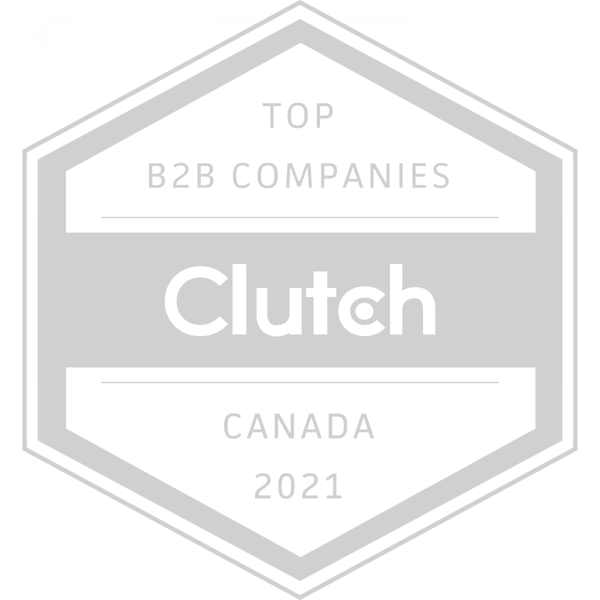 2021 Top B2B Companies Award Badge Awarded by Clutch