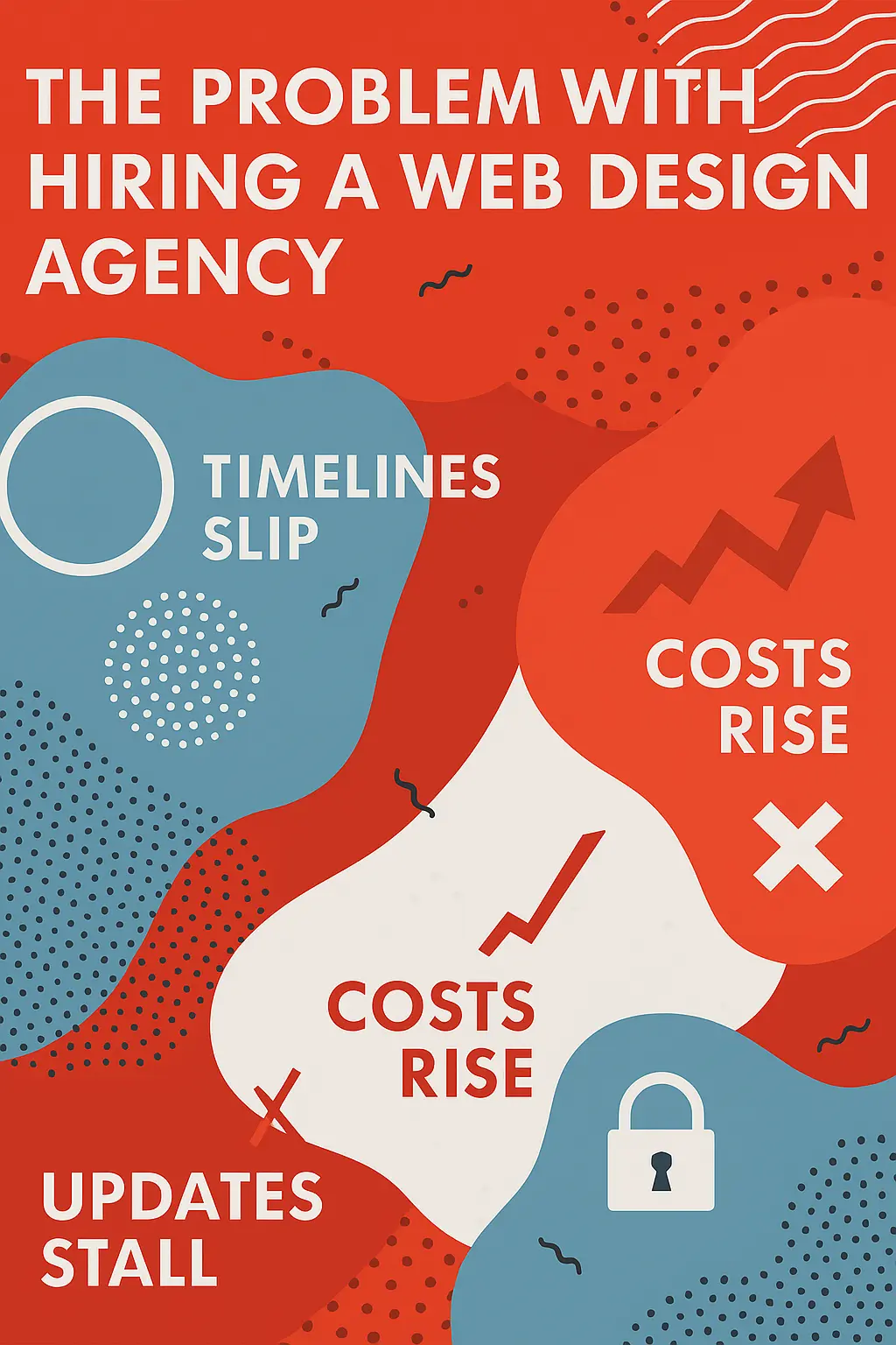 Infographic on the problem with hiring a web design agency
